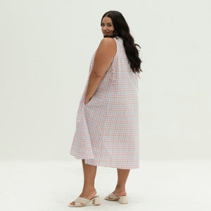 The Bow Dress | Pastel Gingham