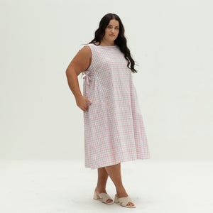 The Bow Dress | Pastel Gingham