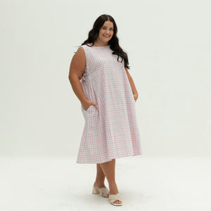 The Bow Dress | Pastel Gingham