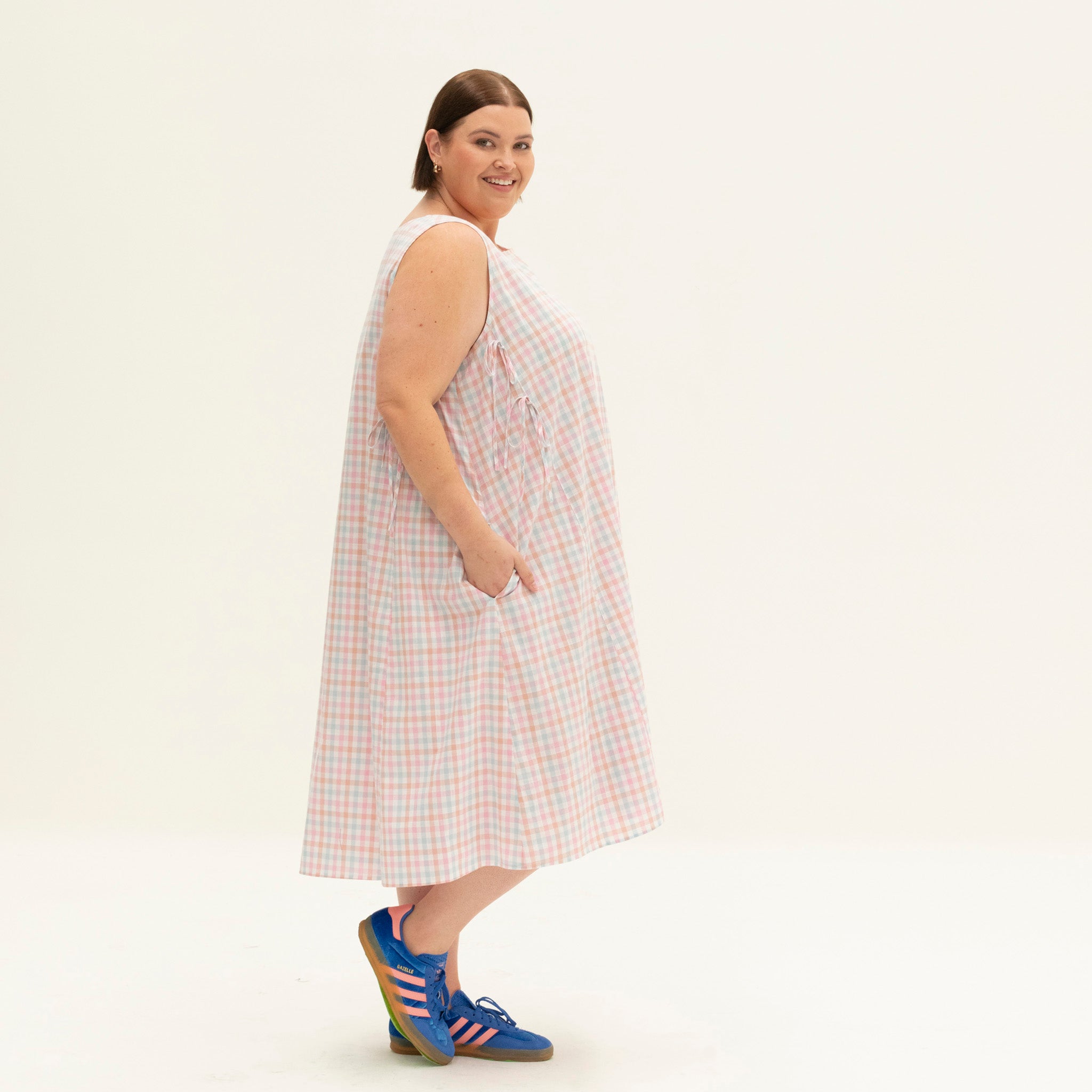 The Bow Dress | Pastel Gingham