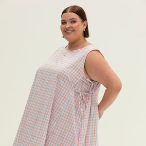 The Bow Dress | Pastel Gingham