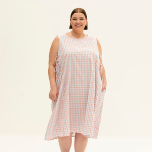 The Bow Dress | Pastel Gingham