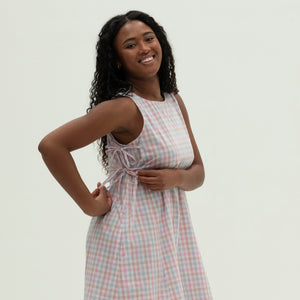 The Bow Dress | Pastel Gingham