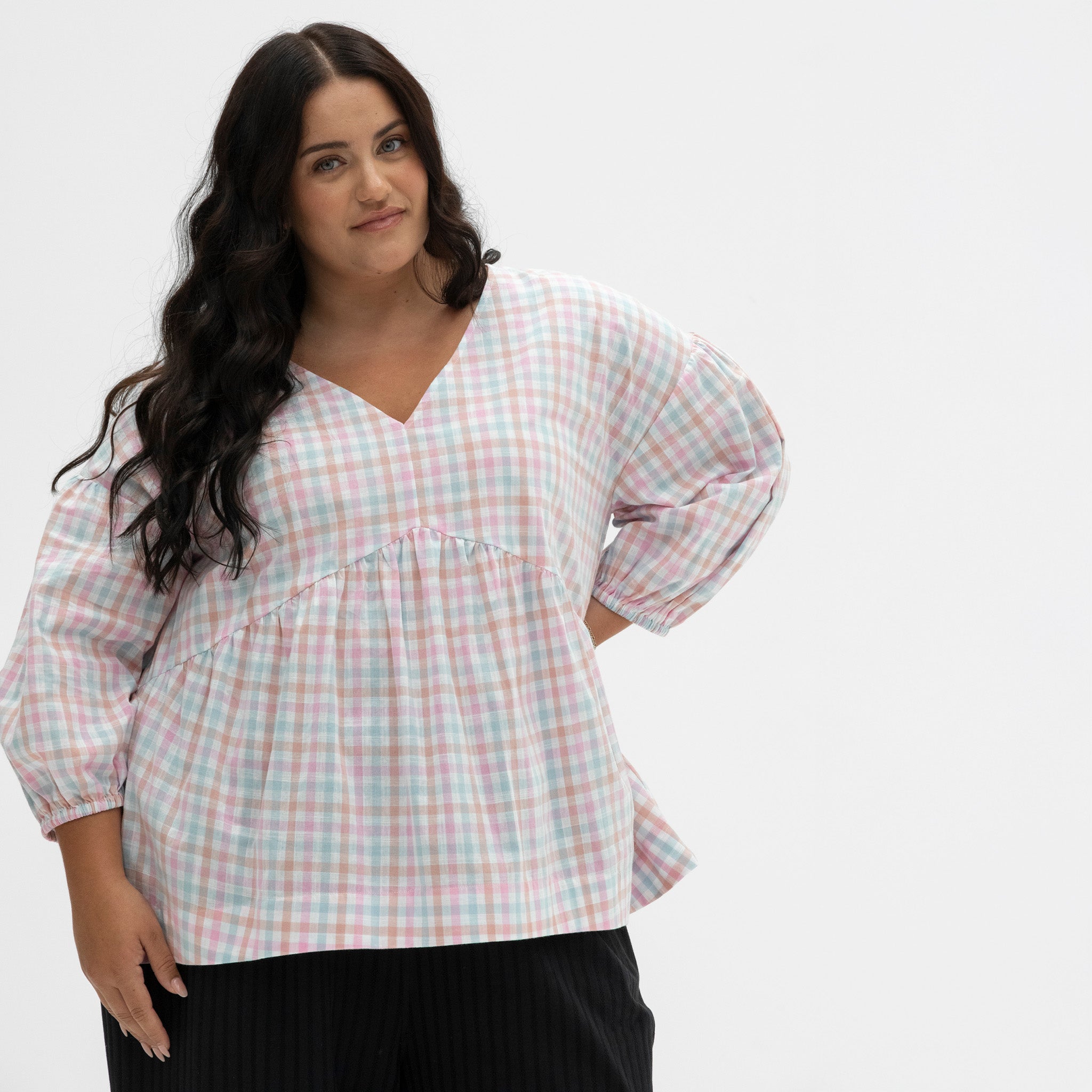 The Forever Top | Pastel Gingham