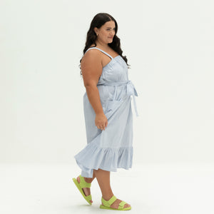 The Picnic Dress | Light Blue Stripe