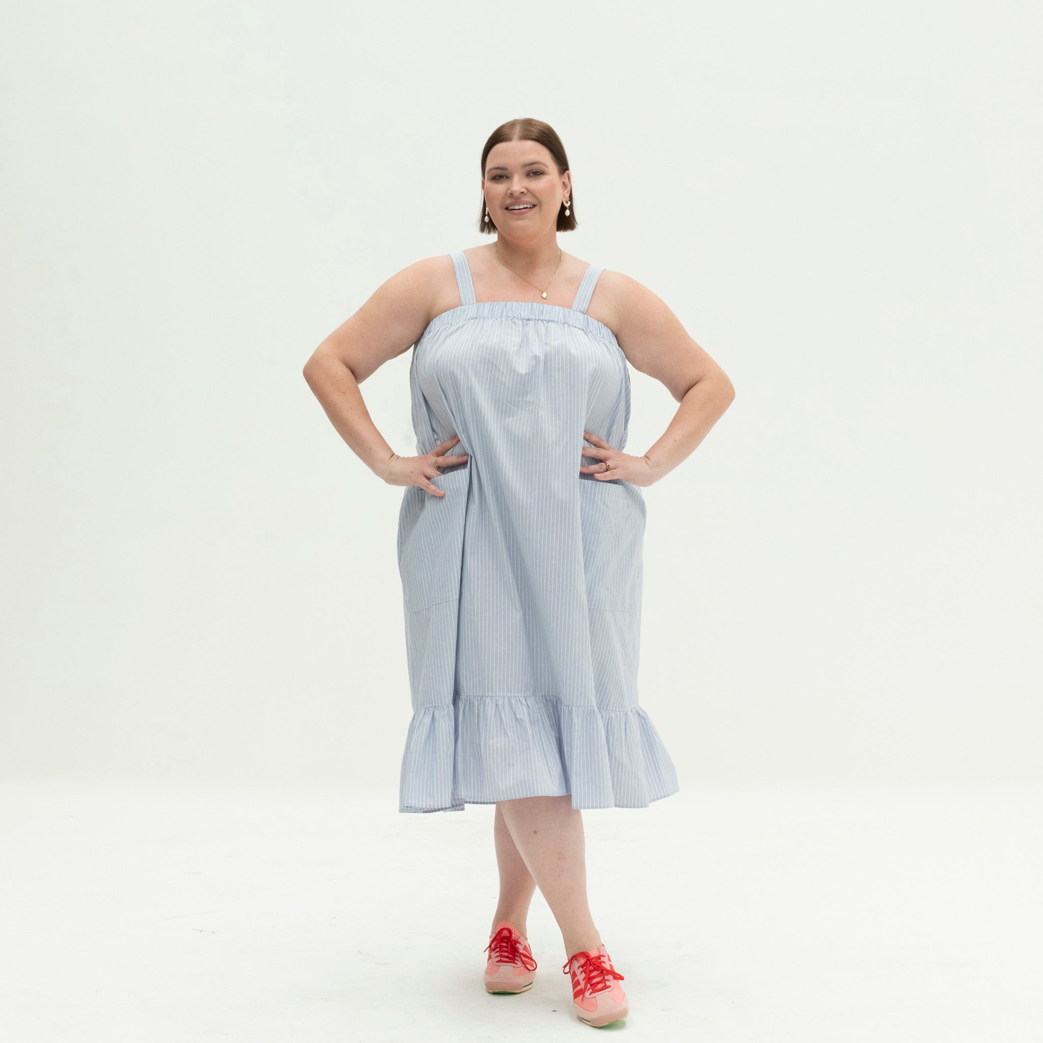 The Picnic Dress | Light Blue Stripe