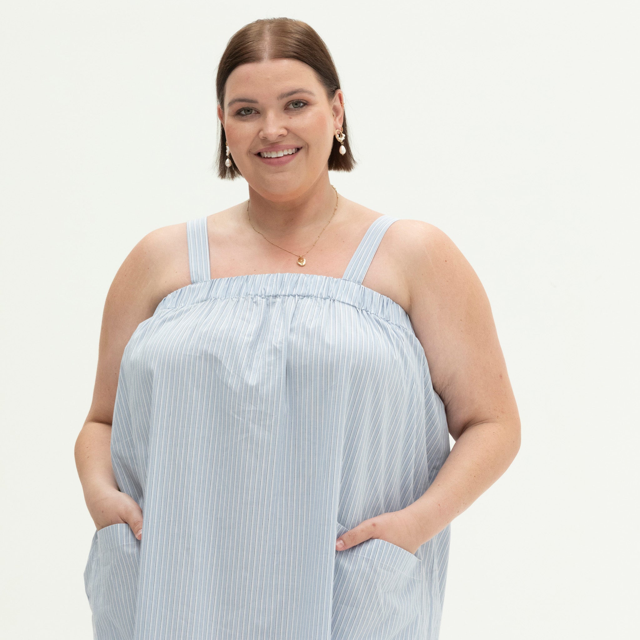 The Picnic Dress | Light Blue Stripe