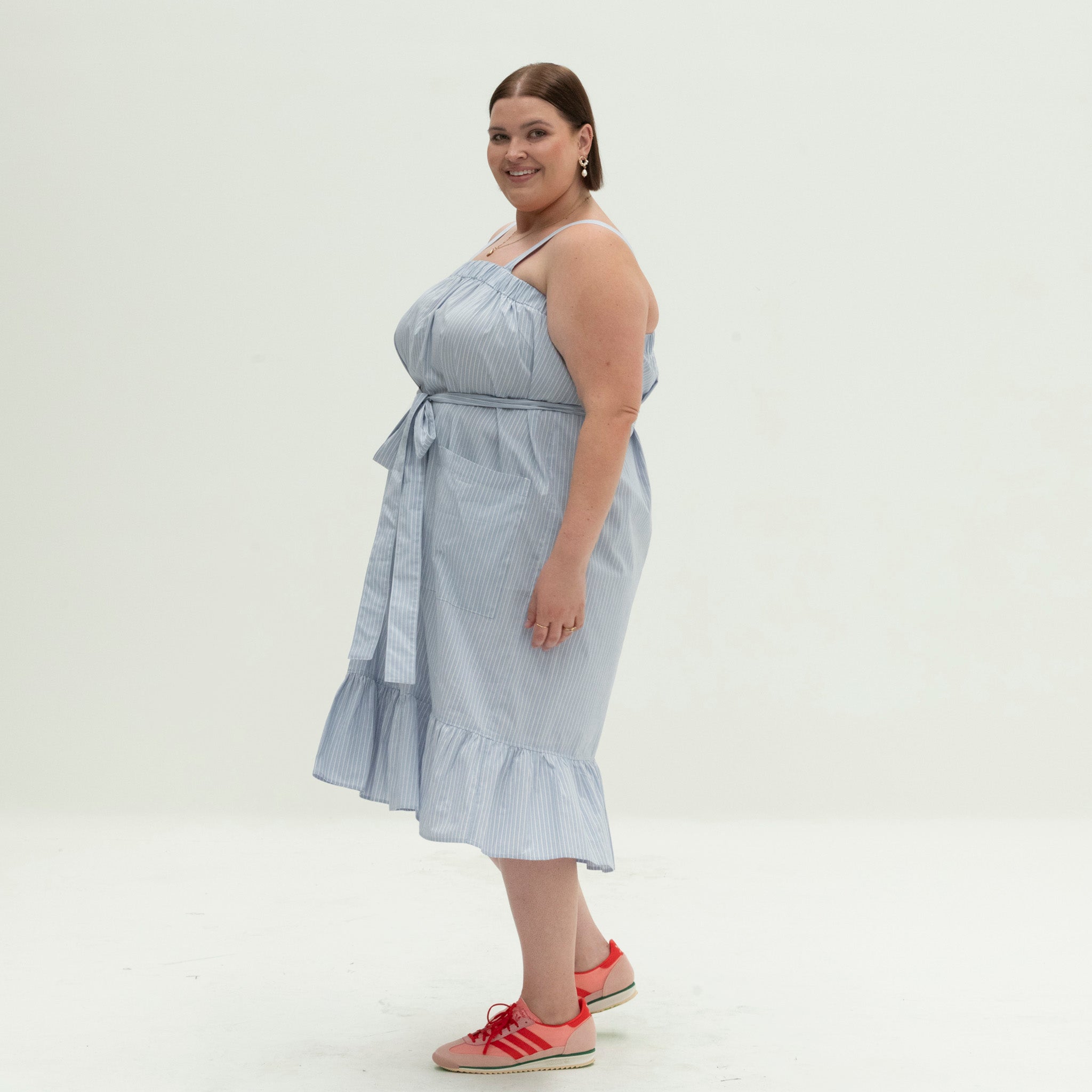 The Picnic Dress | Light Blue Stripe