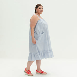 The Picnic Dress | Light Blue Stripe