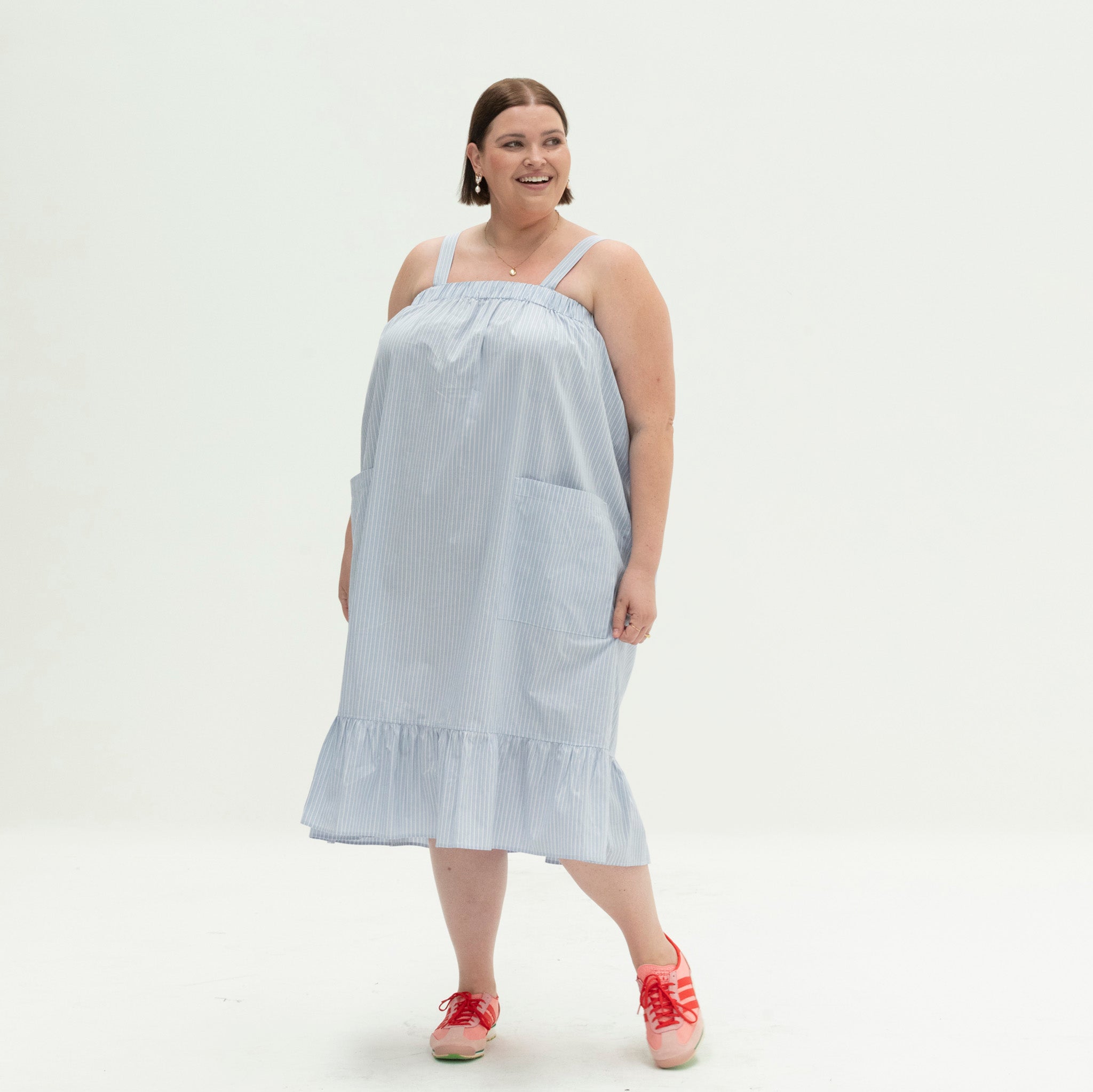 The Picnic Dress | Light Blue Stripe