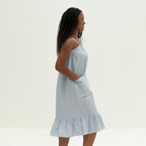 The Picnic Dress | Light Blue Stripe