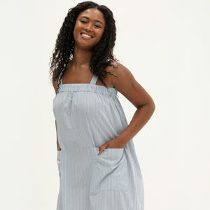 The Picnic Dress | Light Blue Stripe