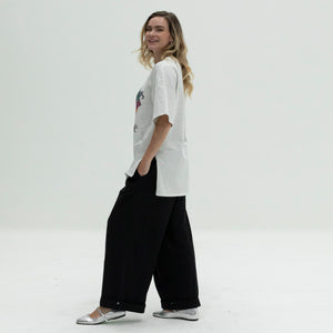 The Utility Pant | Black Jacquard Stripe